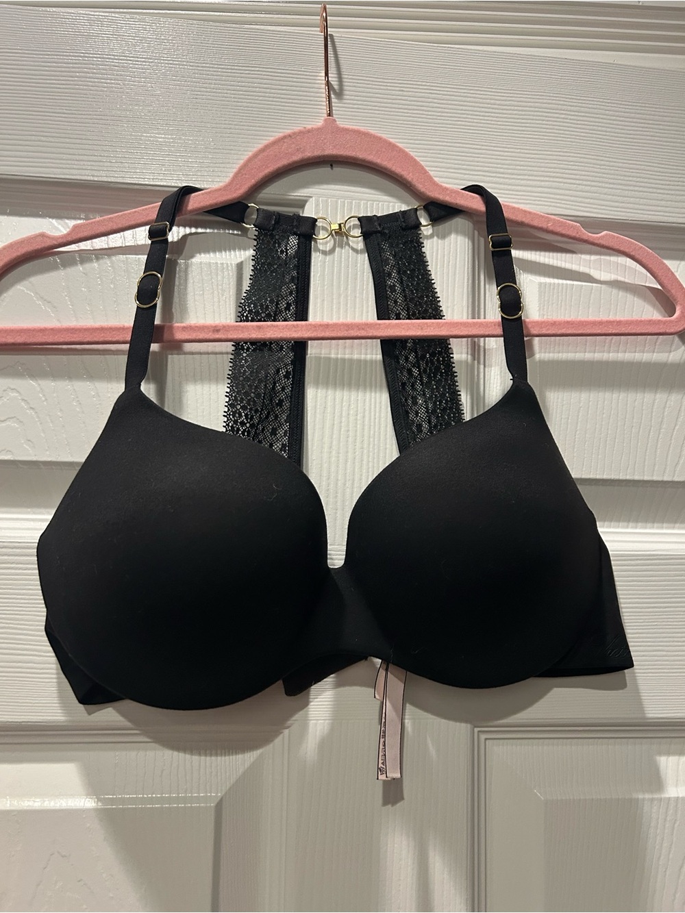 Victoria's Secret Black Lace-Back Padded Bra